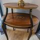 Table à thé marquetée style Louis XV 19ème