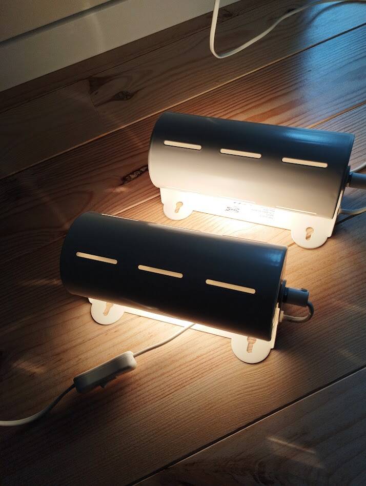 Duo d’appliques SMYG – IKEA Modèle Typ V1013 – design années 2000 – écru
