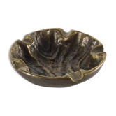 Vintage mid century brutalist brass ashtray