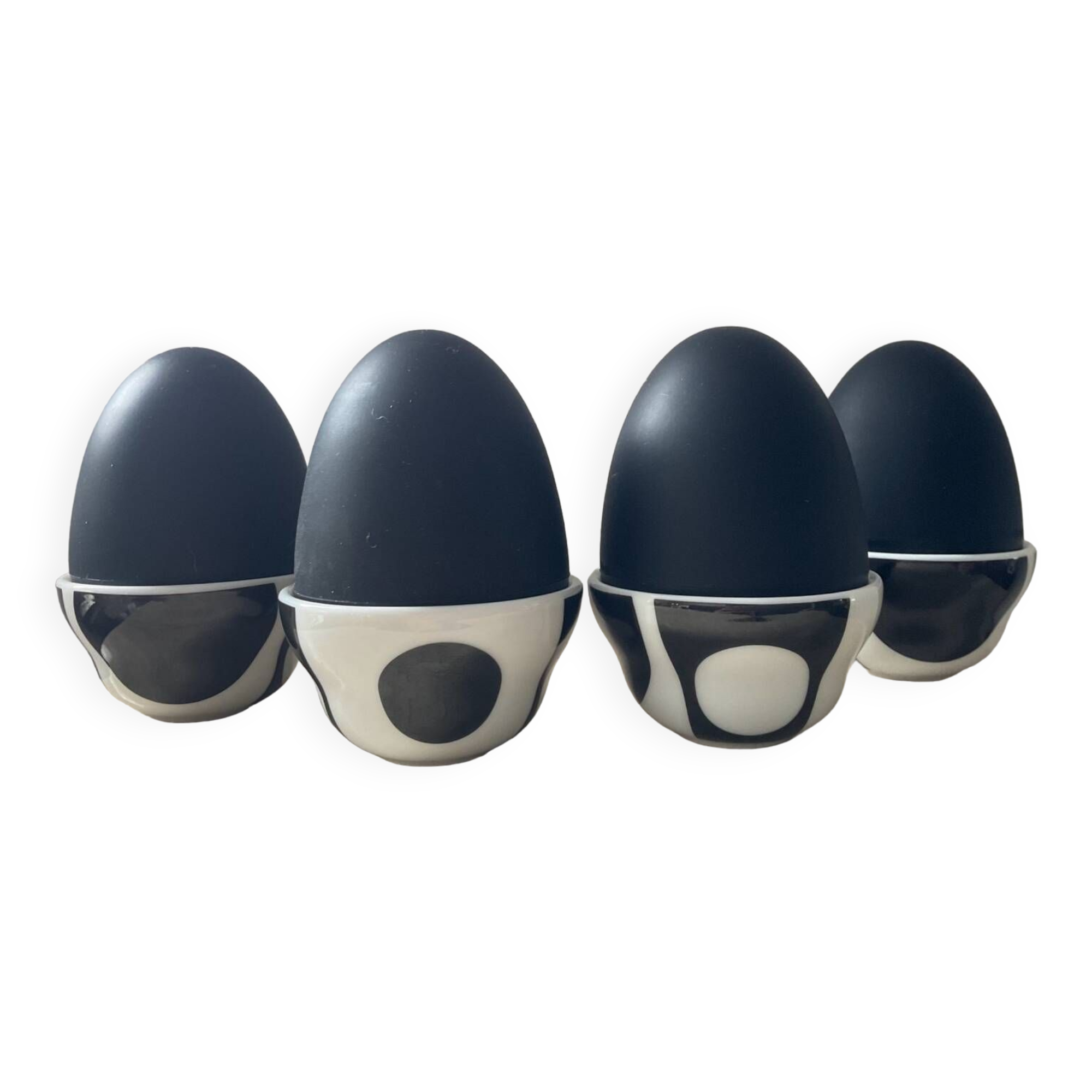 Set of Verner Panton design egg cups for Menu