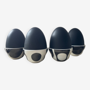 Set of Verner Panton design egg cups for Menu