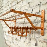 Copper cloakroom coat rack, 1930