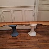 Vintage pine interior bed for two people