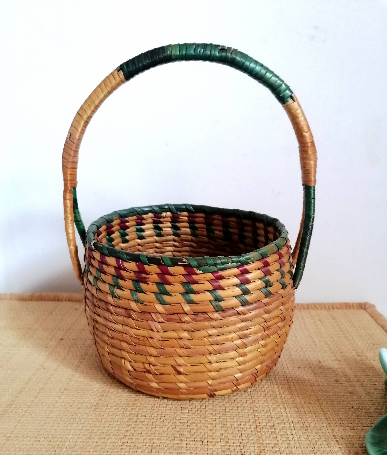 Children's woven straw basket