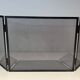 Three-Panel Fire Screen in Expanded Steel Mesh. France. Circa 1970.