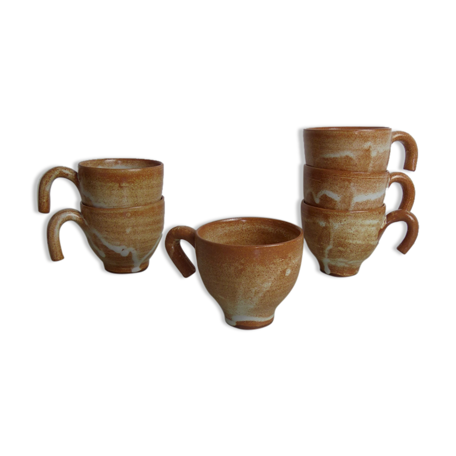 Set of 6 cups in Vallauris sandstone