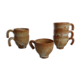 Set of 6 cups in Vallauris sandstone