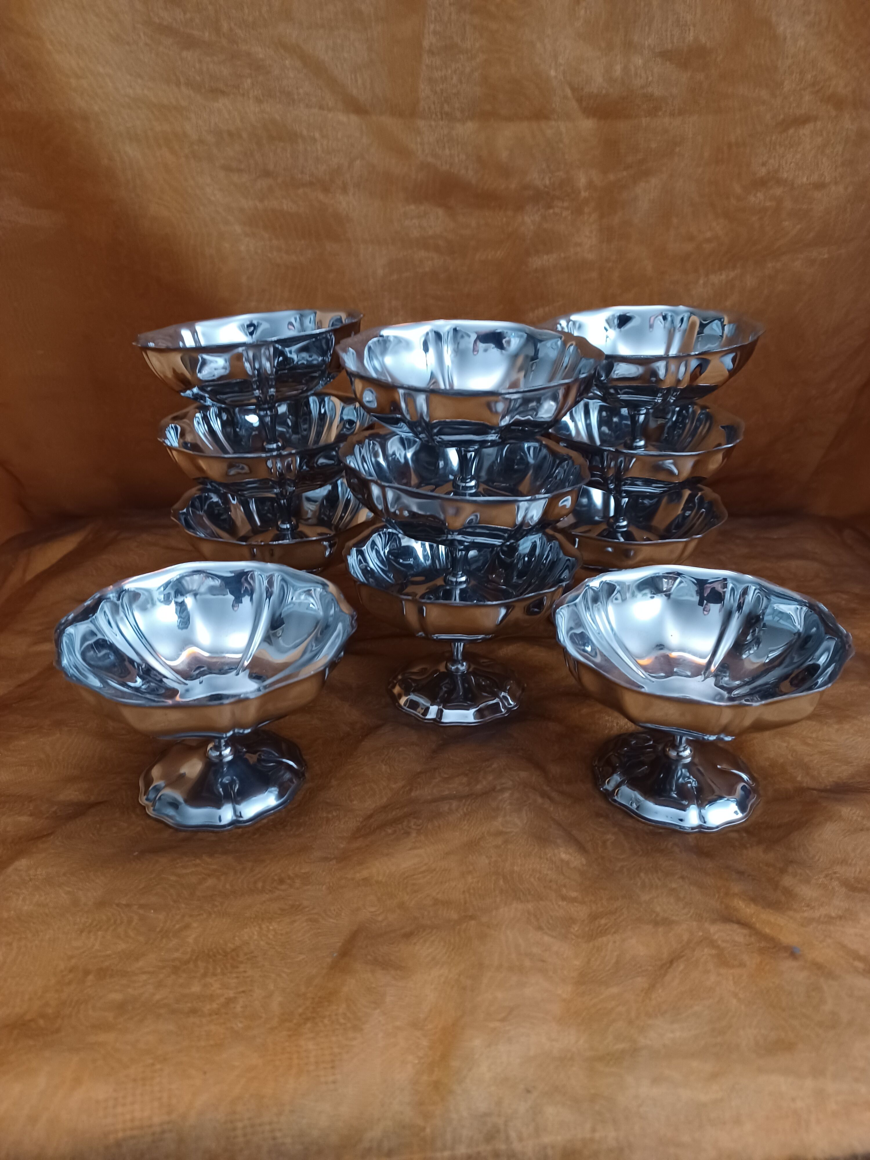 11 Stainless steel dessert ice cream cups