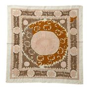Vintage hand-embroidered tablecloth 120x134 cm