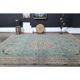 ❤1970s Vintage Persian Handmade Wool Cotton Blue Area Rug❤ 302x376