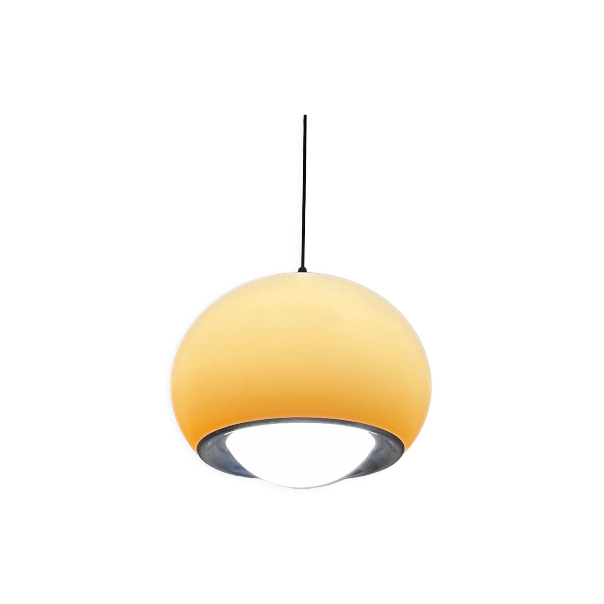 Space age lamp bud gradient brown harvey guzzini, 60s