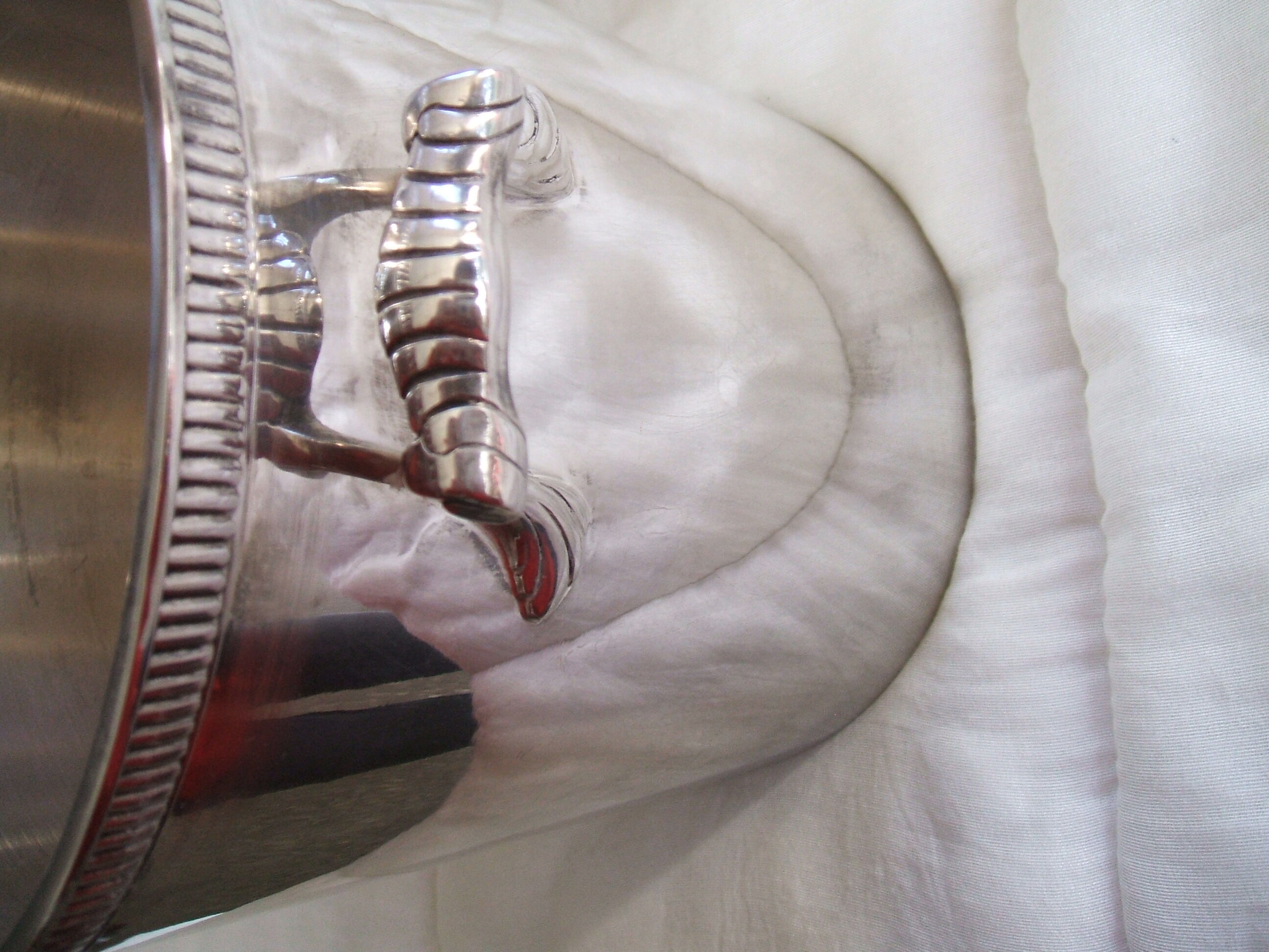 Silver metal champagne bucket ercuis