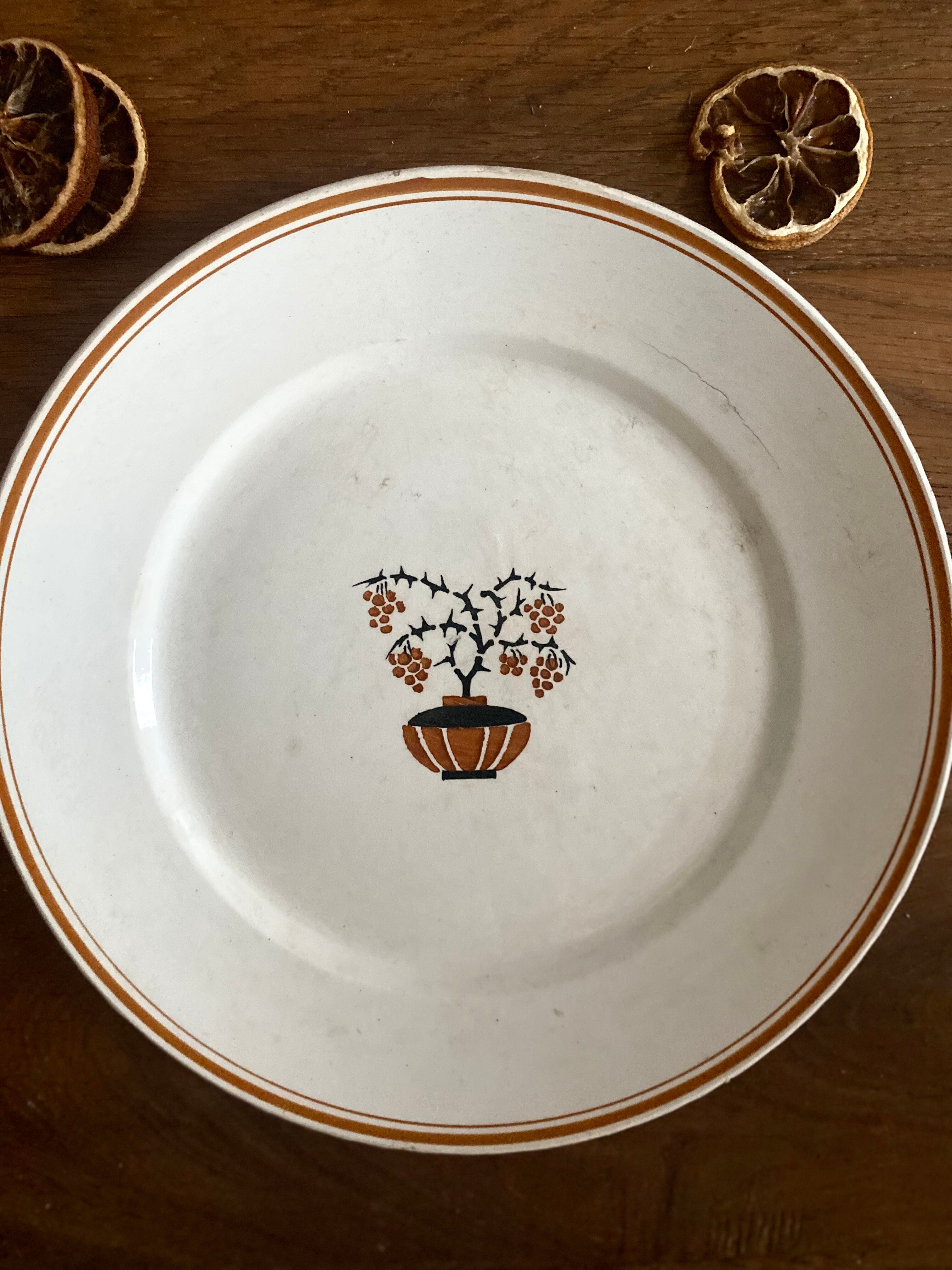 Old earthenware dish from St.Amant