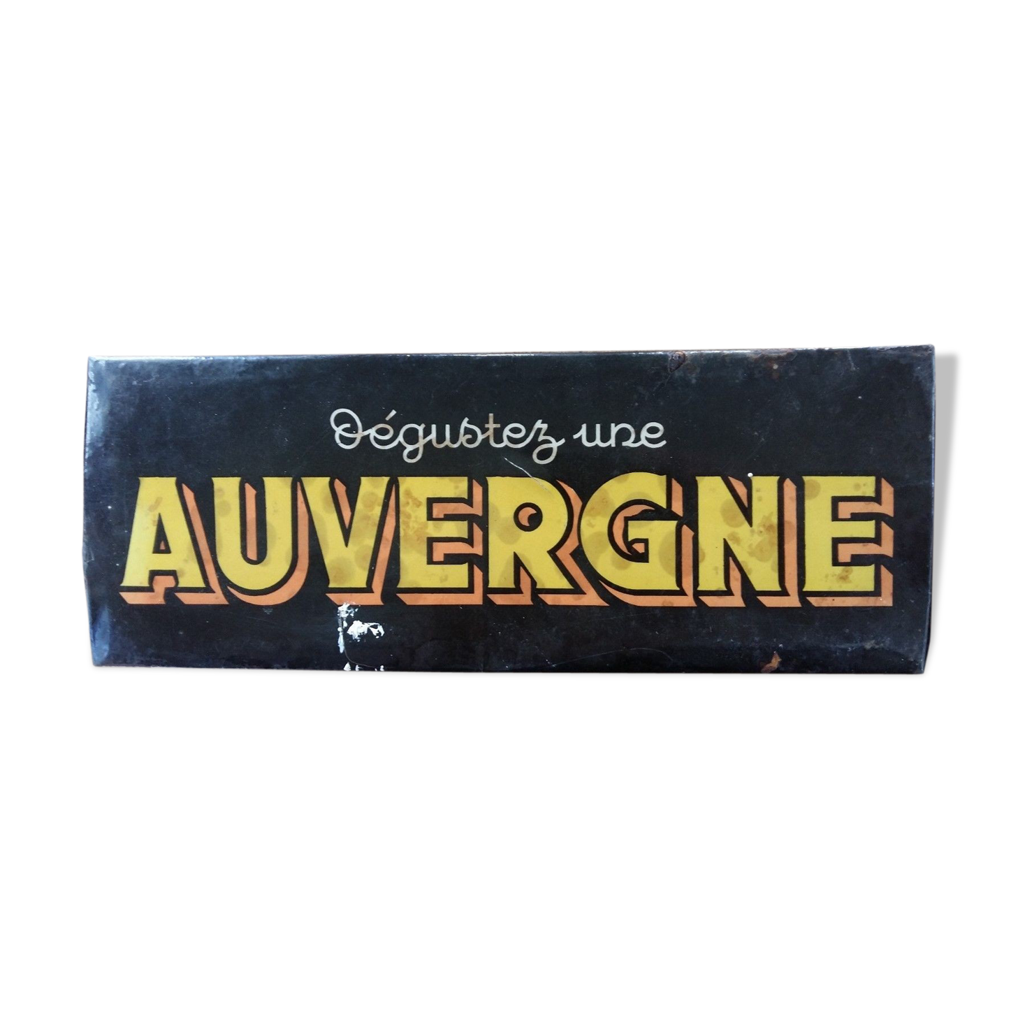 Plaque en tole pour apéritif gentiane années 50