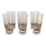 6 antique crystal water glasses