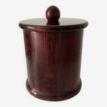 Poubelle de table vintage en bois tourné