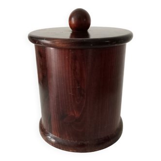 Vintage turned wooden table bin