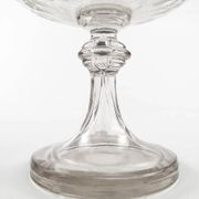 Biedermeier compote, transparent crystal, Czechia, 19th century