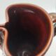 Pichet Vallauris vintage glazed ceramic with red drip design from the 1960s.