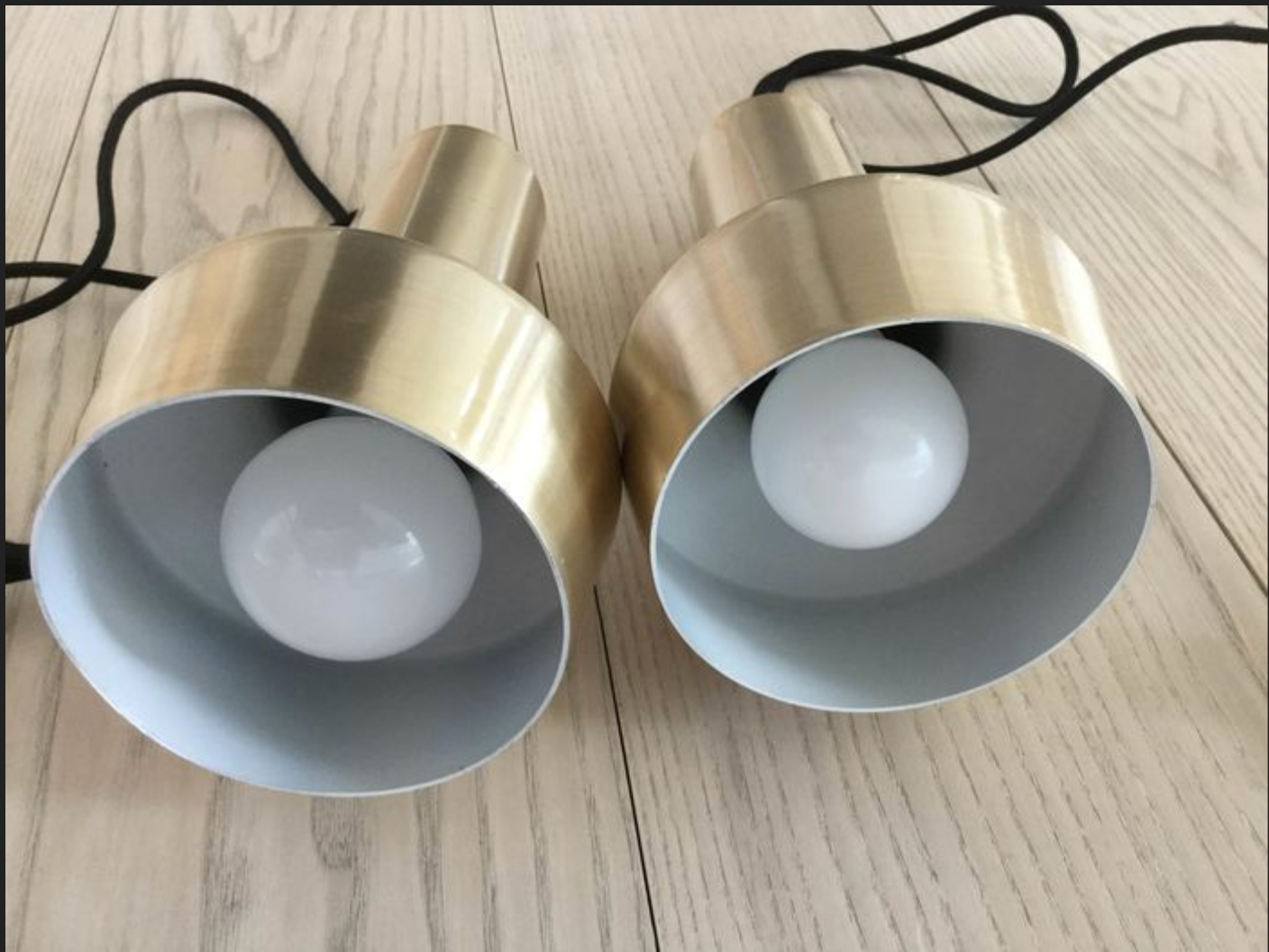 Danish brass suspensions, set of 2