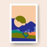 Geometric Landscape - Illustration A3