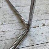 Hexagonal glass and chrome coffee table