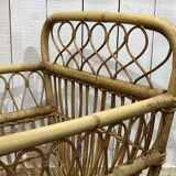 1960s rattan baby bed