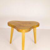 Modern Swedish Scandinavian stool in lacquered birch, 1970s.