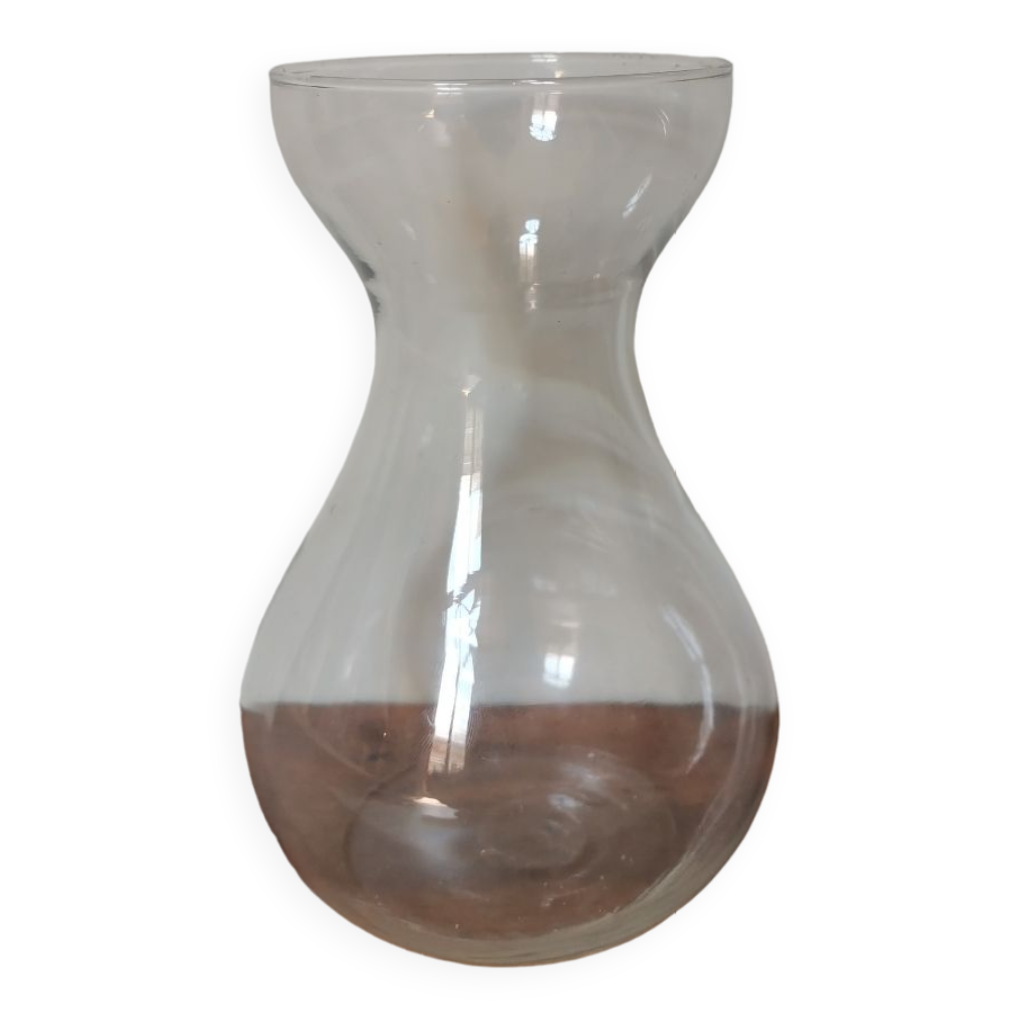 Vintage glass bulb vase