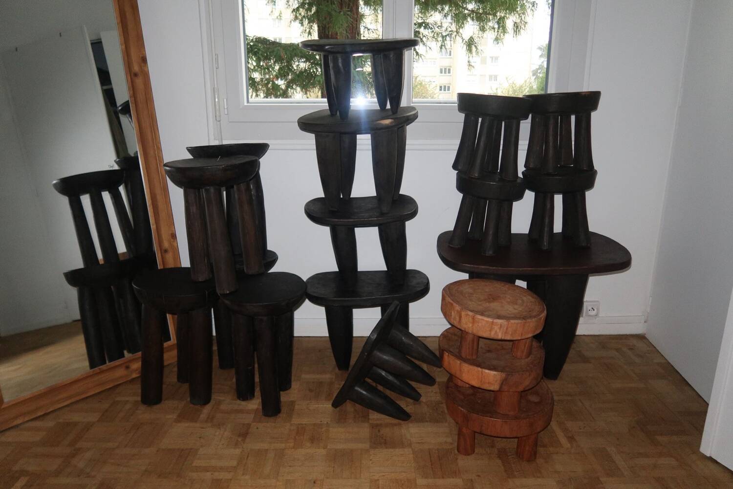 Lot de 40 tabourets senoufo