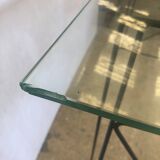 Glass trestle desk