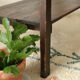 Old country side table in waxed wood