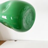 Green opaline Italian bottle 1960 EMPOLI