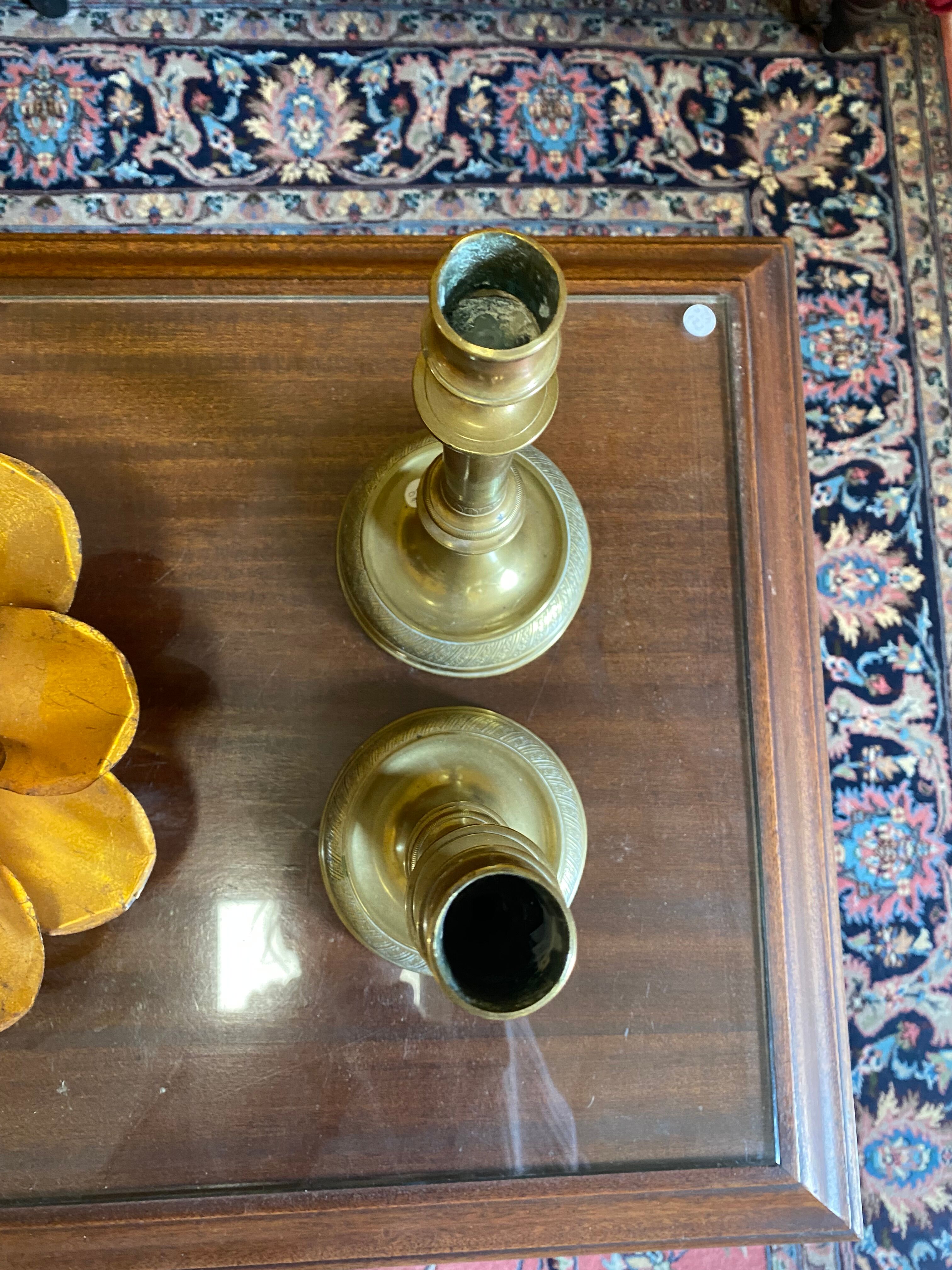 Set of bronze chandeliers