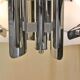 1970s Space Age Chromed Pendant Lamp attributed to AV Mazzega, Murano Glass