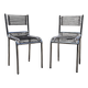 Pair of René Herbst chairs - Chrome Elastic Bands