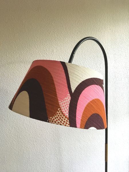 Floor lamp lampshade fabric Kiko vintage 1970