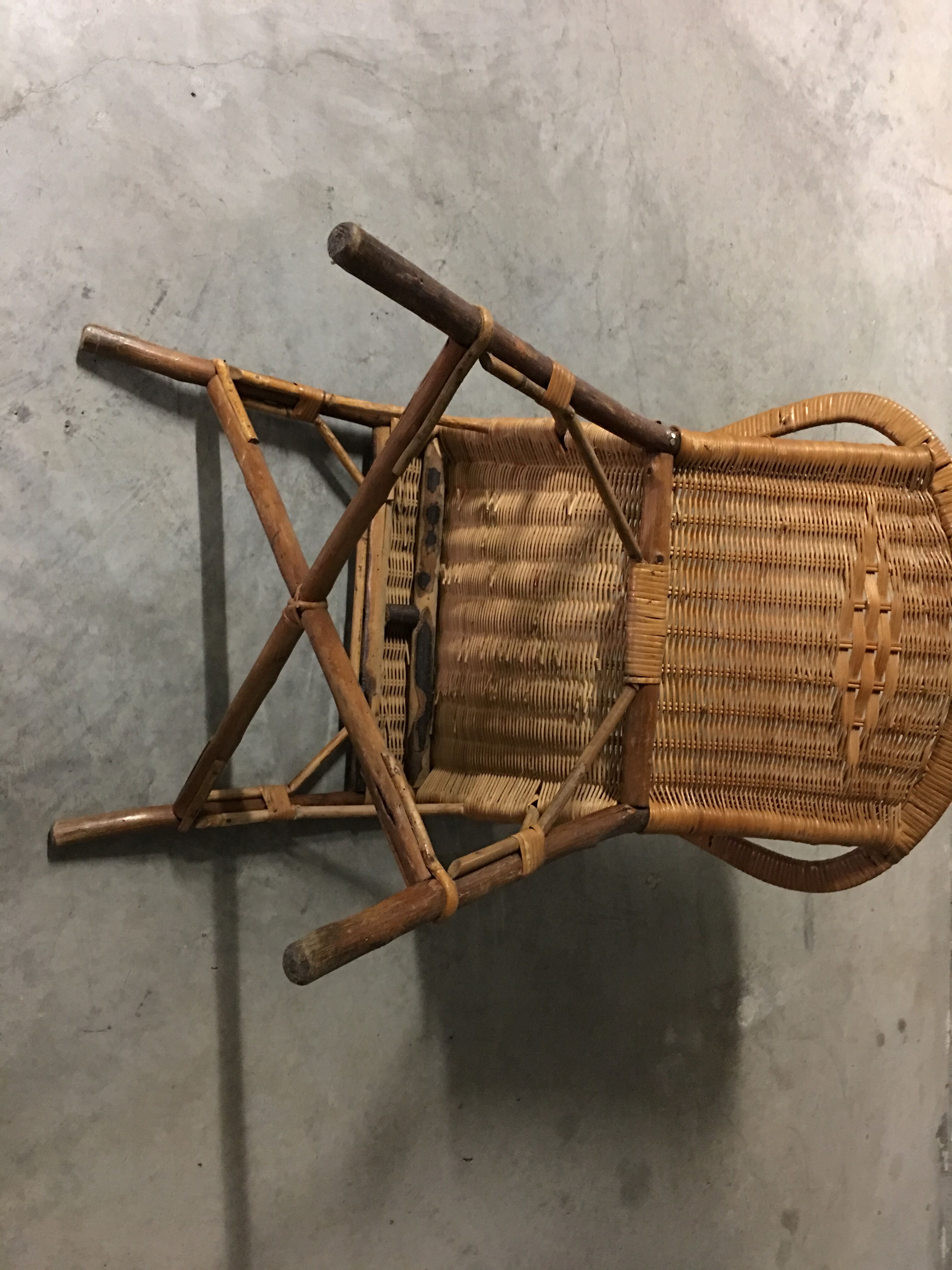 Rattan armchair 60s