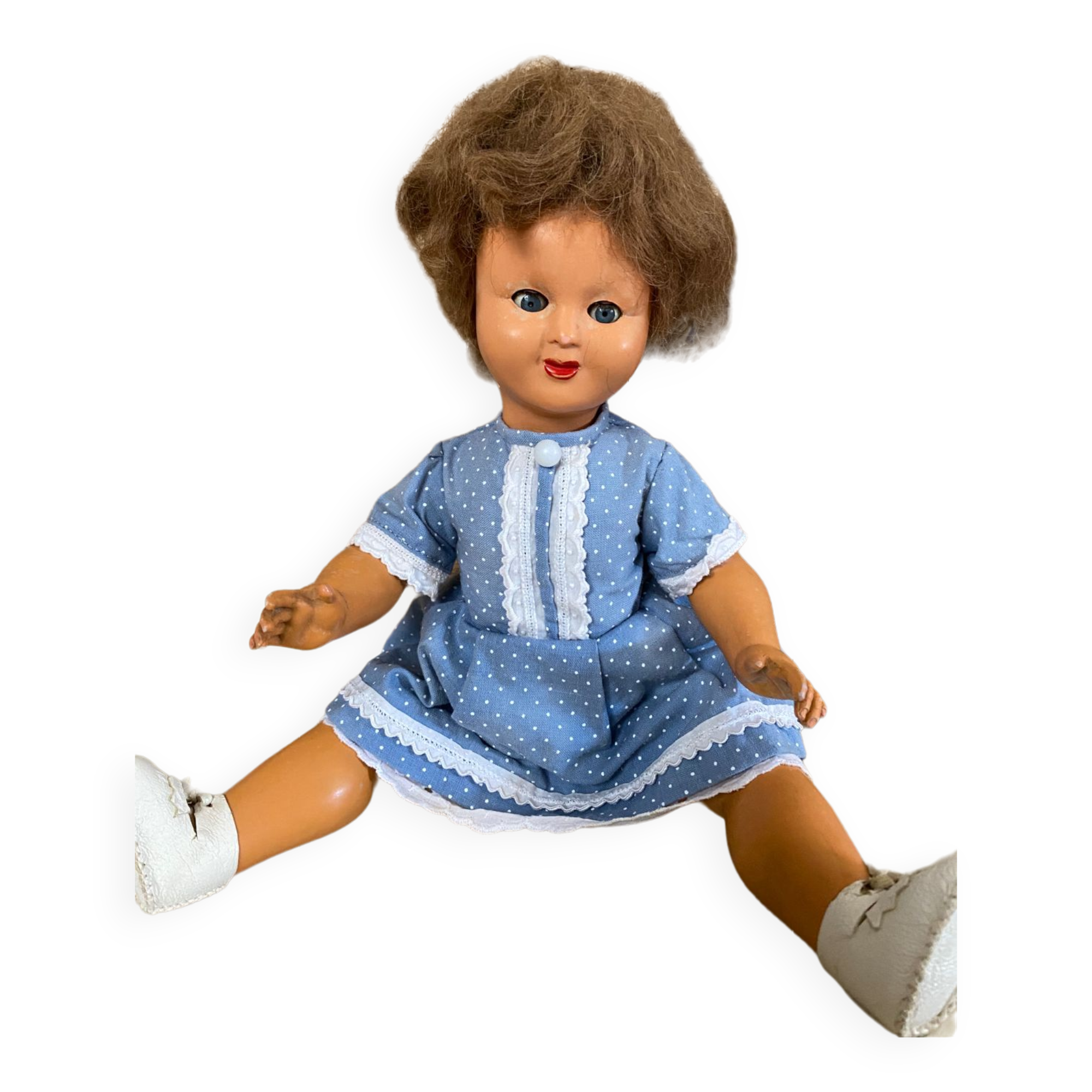 POUPÉE ANCIENNE GEGE Petite Fille rousse Hauteur : 32 cm COMPLET Années 50 TBE. EUR 30,00 - FR
