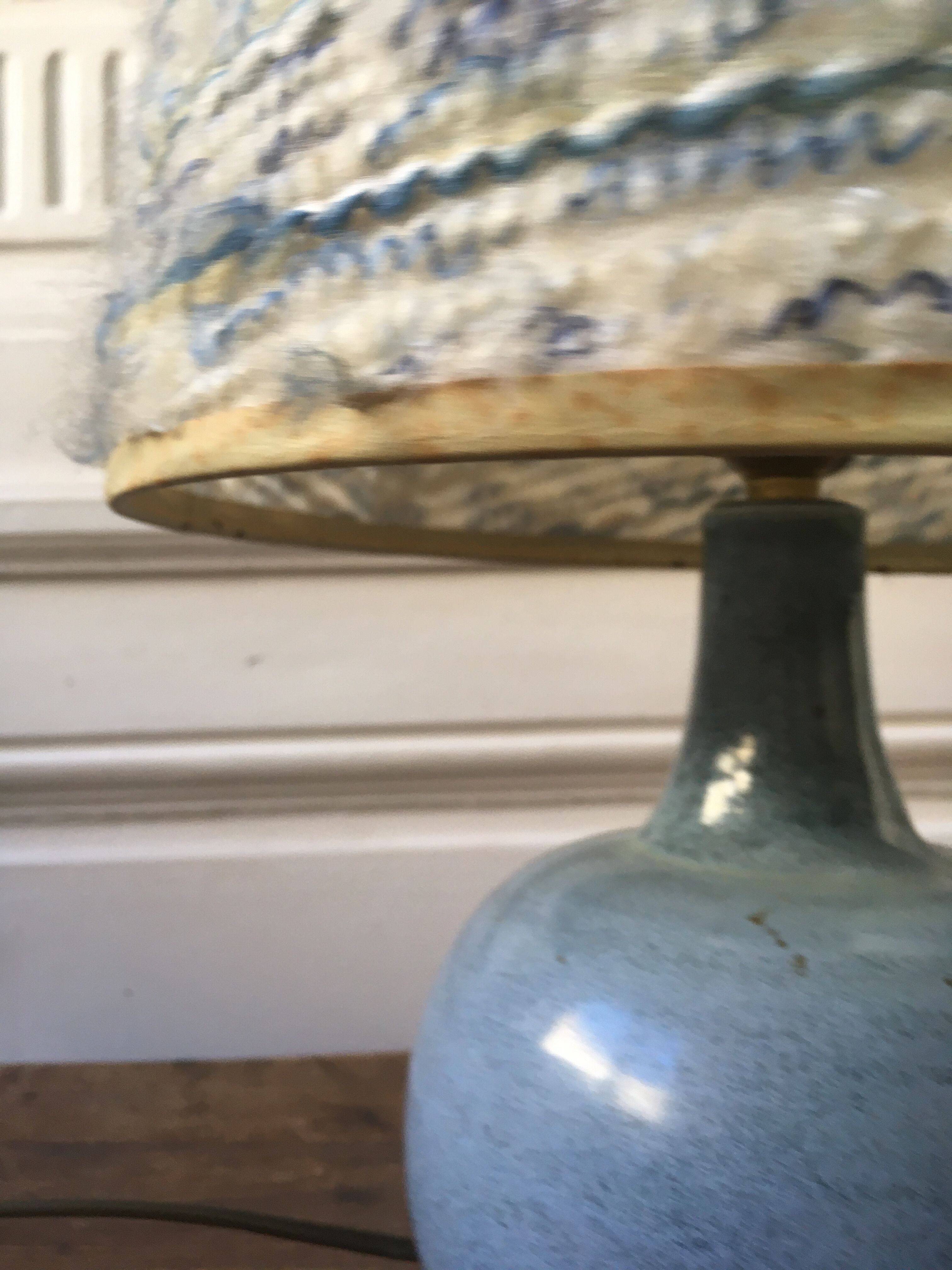 Vintage signed ceramic lamp