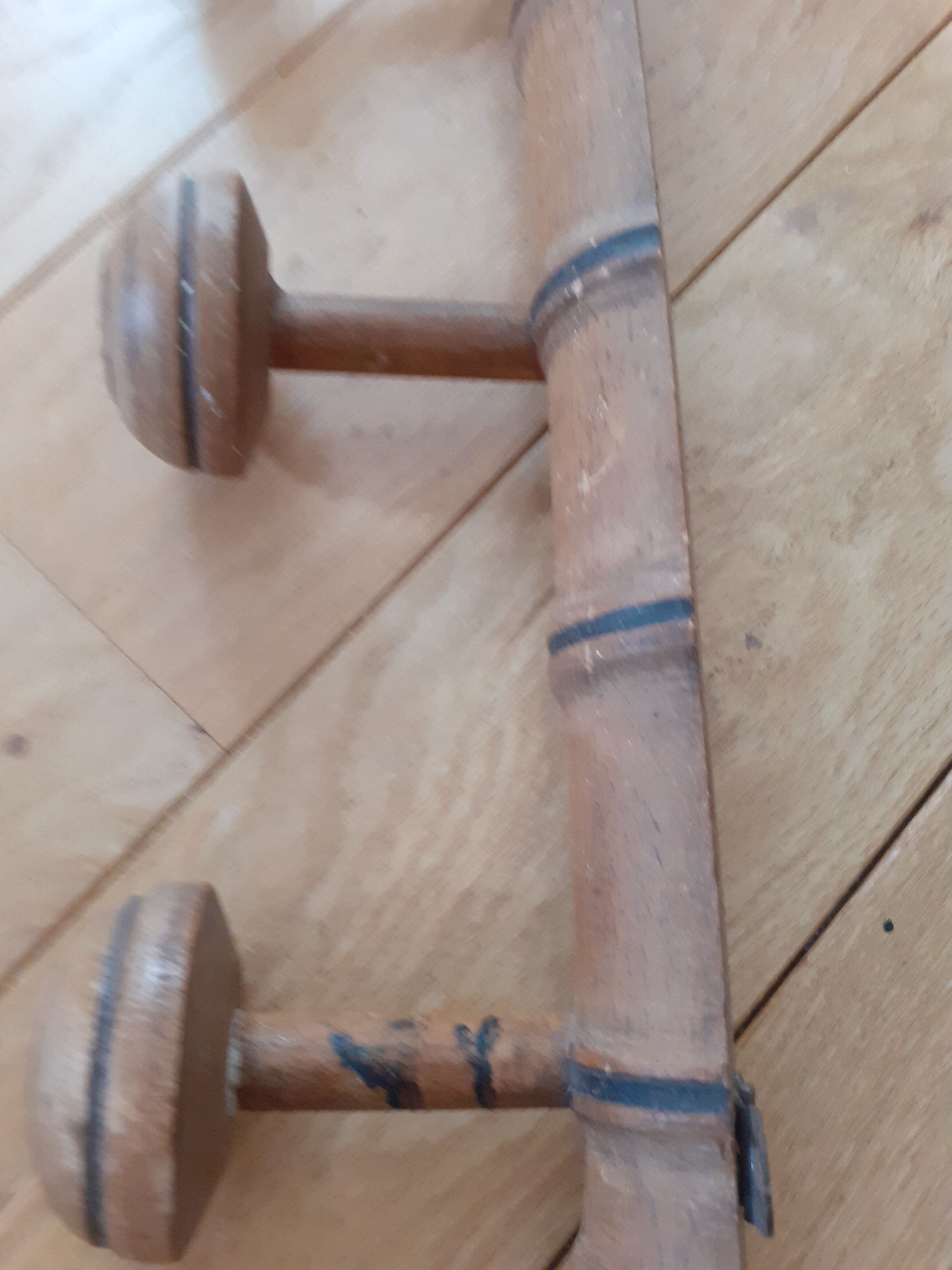 Old coat rack wood imitation bamboo