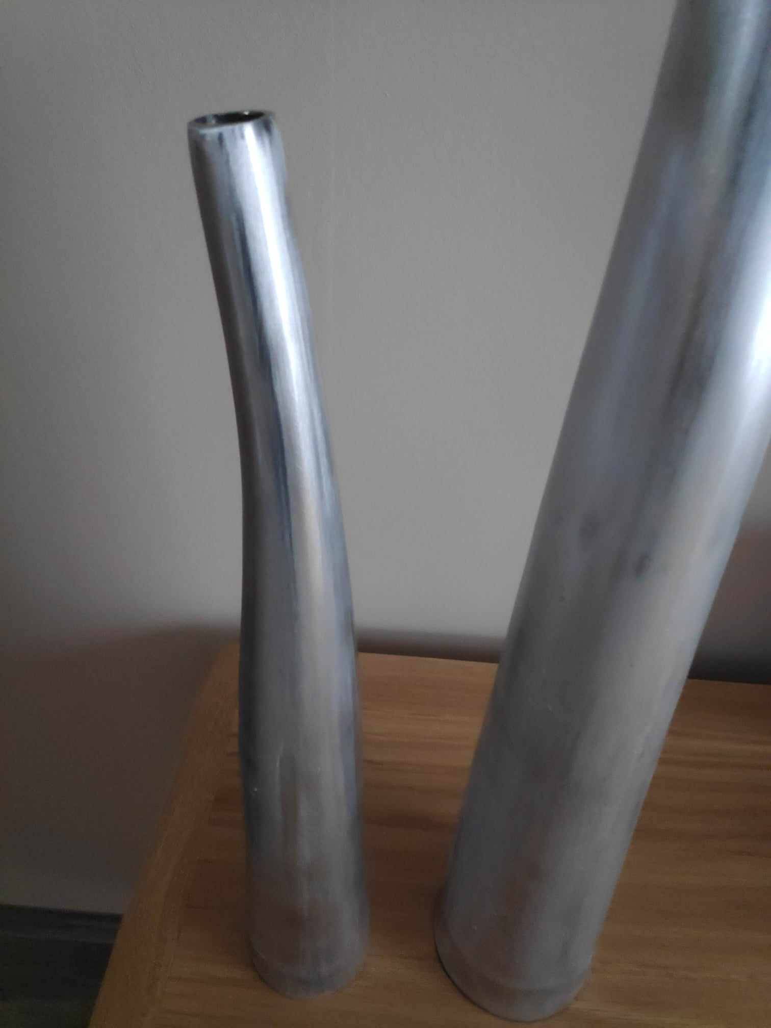 Pair of metal vases