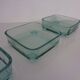 Teak tray with glass bowls by Jens Quistgaard for IHQ Dansk Designs, 1960s, set of 7.