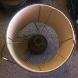Large lamp with woven rope lampshade made in Italy
