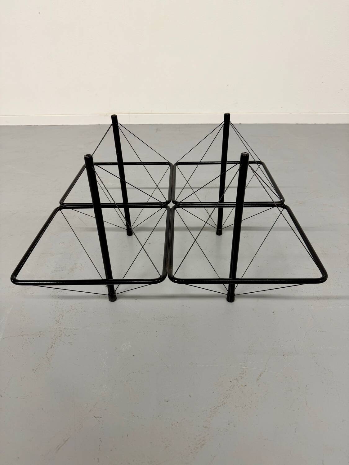 Vintage Italian architectural design coffee table from the 1970s