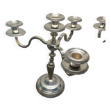 Paire de chandelier, placage argent 12 grammes, Fabiora, Paris, luxe