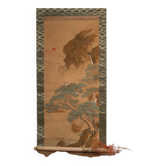 Kakejiku, ancient Japanese landscape in colour on paper – Japan, around 1900.