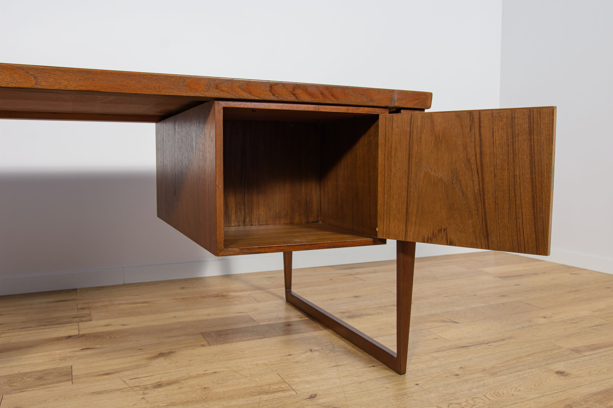 Model 70 desk in teak by Kai Kristiansen for Feldballes Møbelfabrik, Denmark, 1960s