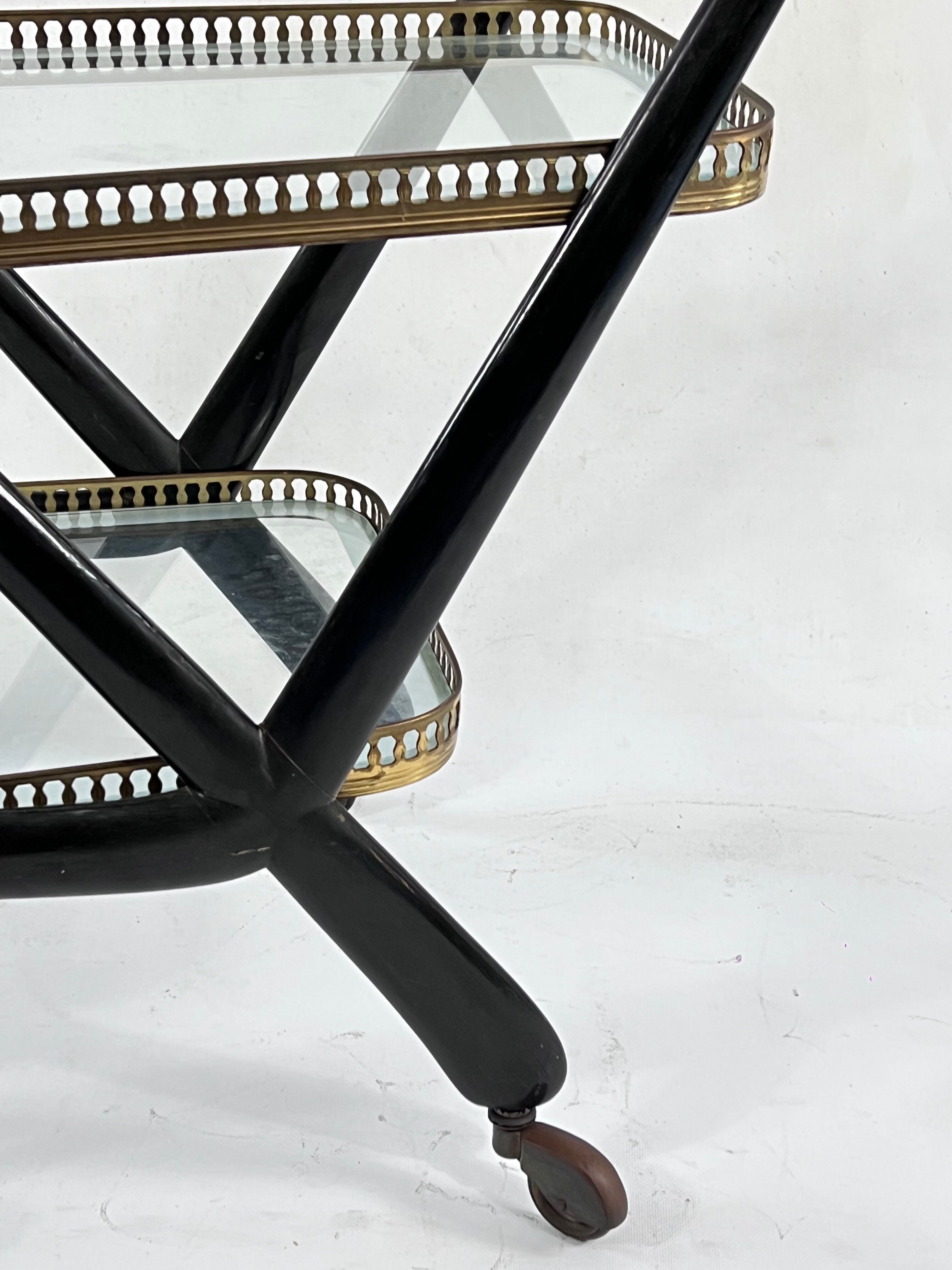 Mid-century serving bar cart, italy 1950s