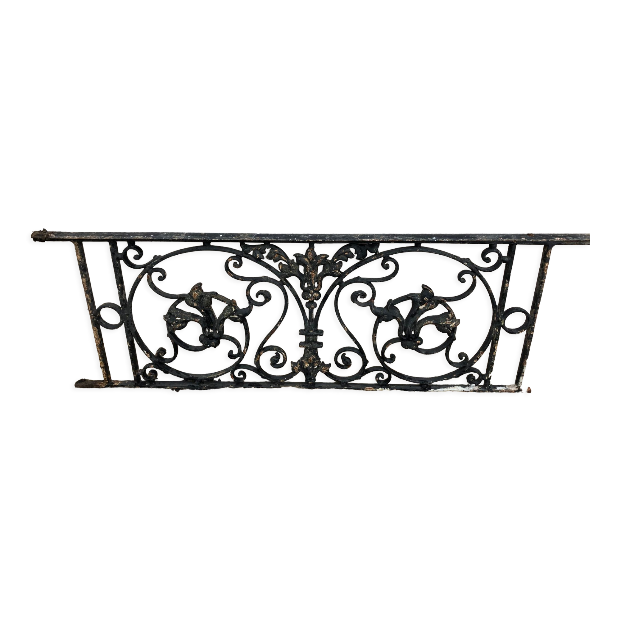 Antique cast iron balcony grill